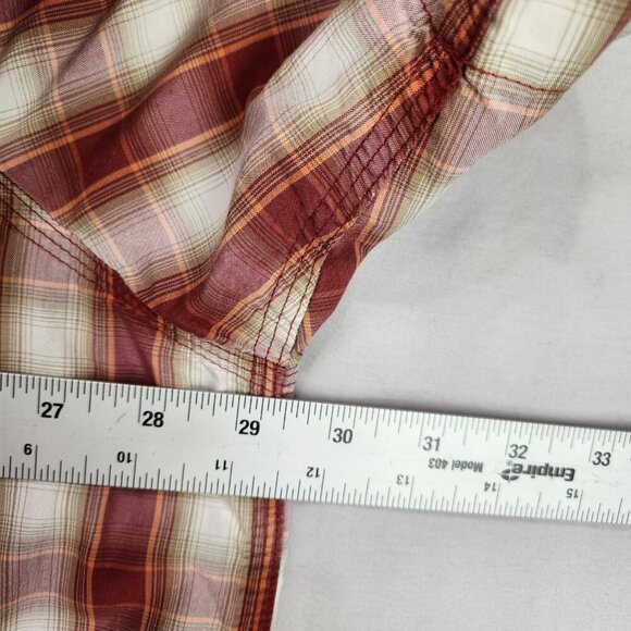 Carhartt Force Relaxed Fit Button Down Shirt Men's 3XL Red Plaid Short Sleeve - Picture 6 of 9